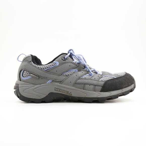 Merrell Moab-2 Gray Leather & Mesh Low Top Waterproof Hiking Boots - Women's 6 - Picture 3 of 7